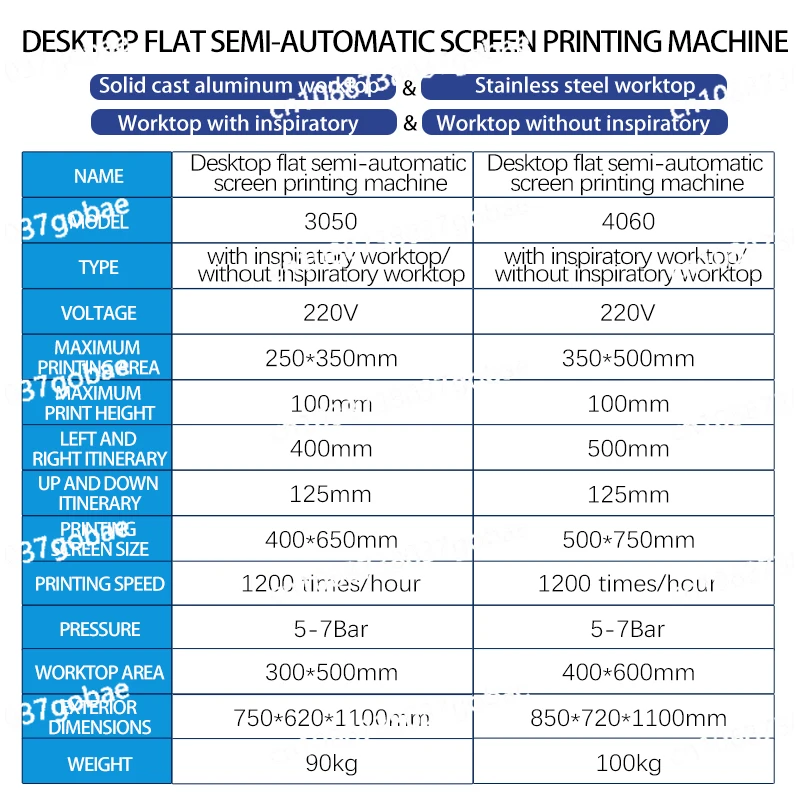 Mini 4060 Flat Screen Printing Machine With Vacuum Table Semi-Automatic Solder Paste Printer Plate Type Silk Screen Printer view 4
