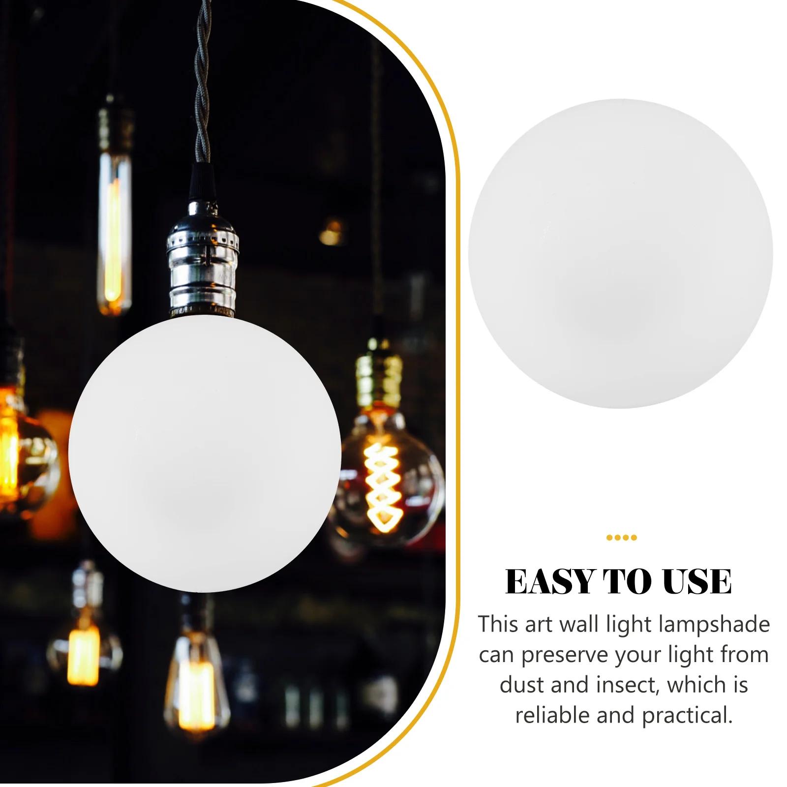 Milky White Ball Lampshade Practical Light Bulb Decorative Covers Acrylic Shades Globe Living Room