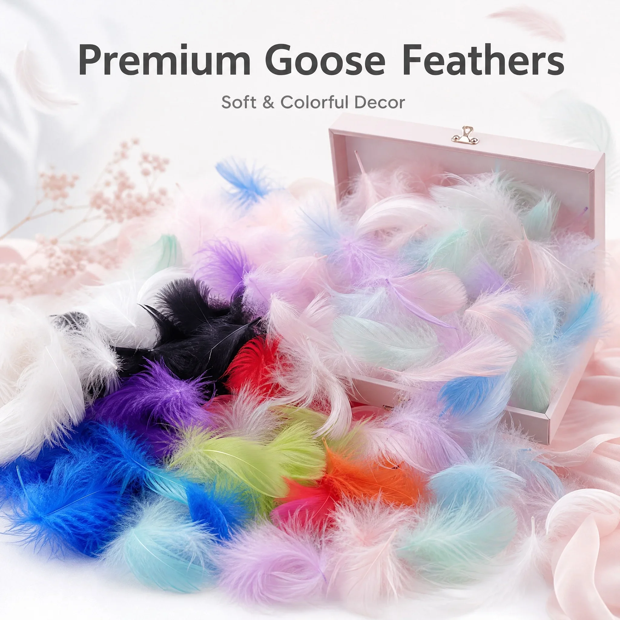 Wholesale Small Goose Feathers 4-8cm Colorful Feather Plumes for DIY Crafts Jewelry Gift Box Wedding Party Dream Catcher Decor