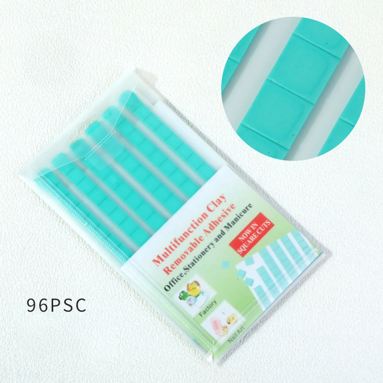 96pcs No Trace Nail Clay Good Adhesion Multi-color Nail Art Accessory for School Home Office Shops