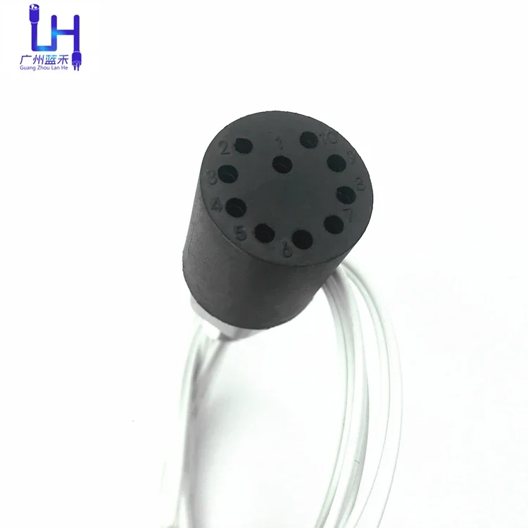 Deepsea pressure-proof 10 Pin Marine Waterproof Electrical Cable Connector Micro Circular Connectors for Ocean bottom Systems