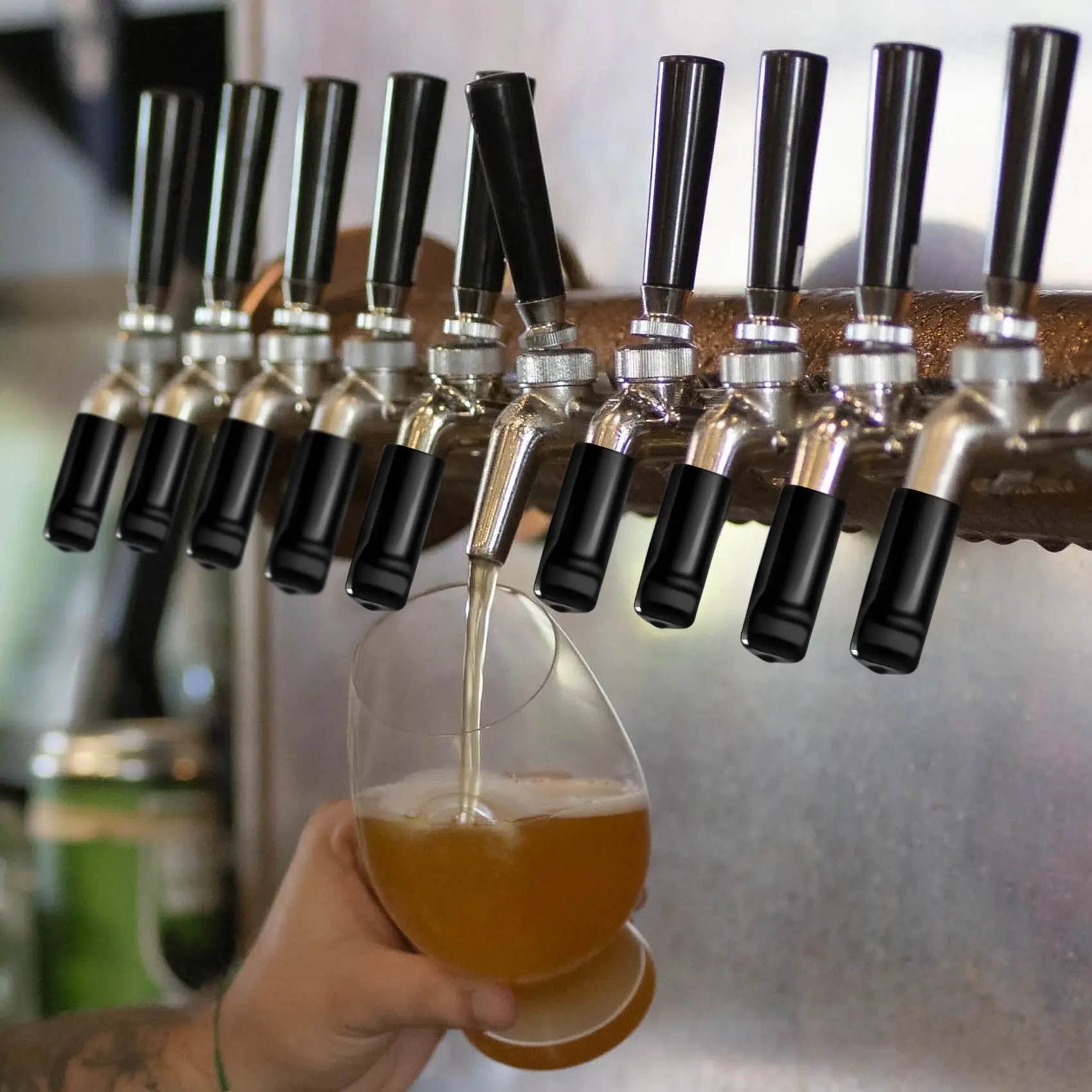 J1UL1N 22 Pieces Draft Beer Tap Cover Beer Tap Cleaning Brush 20 Pieces Beer Faucet Keg Caps Rubber Tap Soother Sanitary Cover