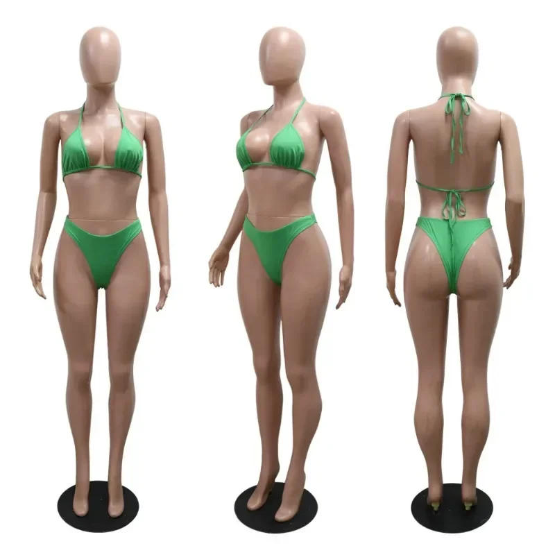 GUWU été femmes col rond évider moulante Mini robe plage Sexy à manches longues boîte de nuit fête soirée 3 pièces robes