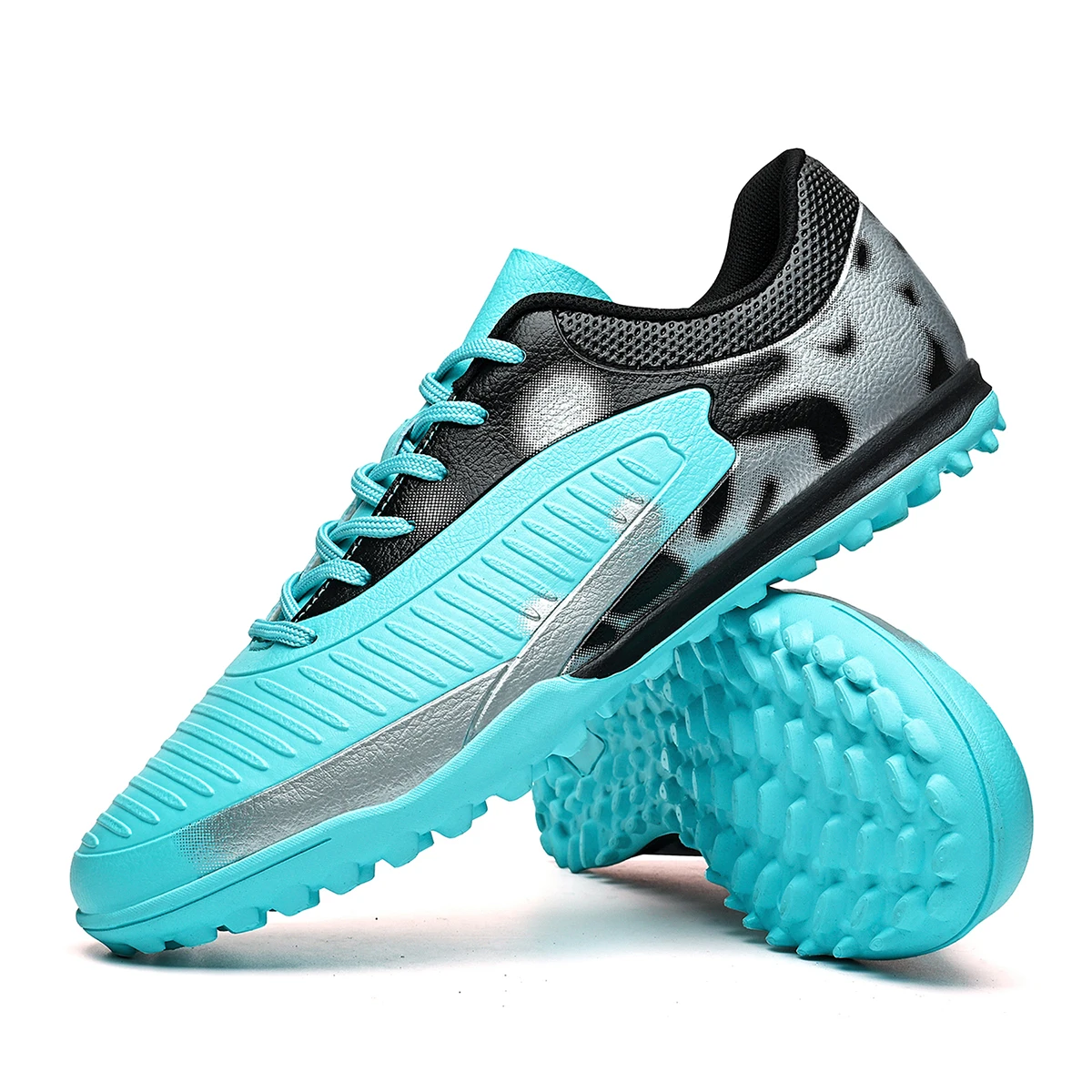 

Comfortable TF Turf Soccer cleats PU Fabric Sweat Absorbent Upper Rubber Wearproof Sole All Season Men Women Kids