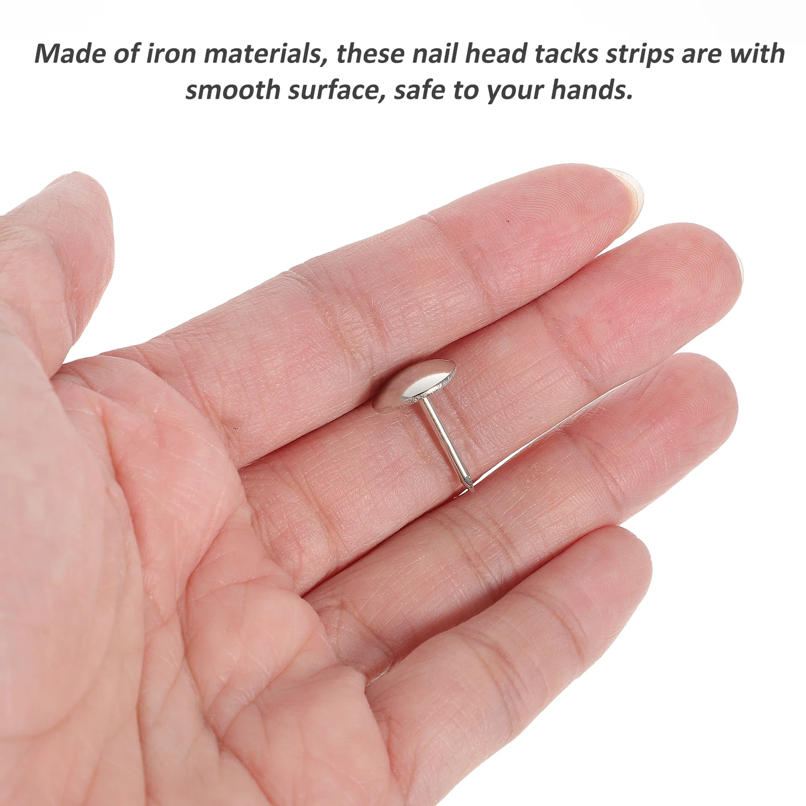 

6pcs Silver Decorative Nail Strips 11mm Diameter 1m Long Retro Furniture Tacks Upholstery Vintage Nailhead Trim Iron Hardware