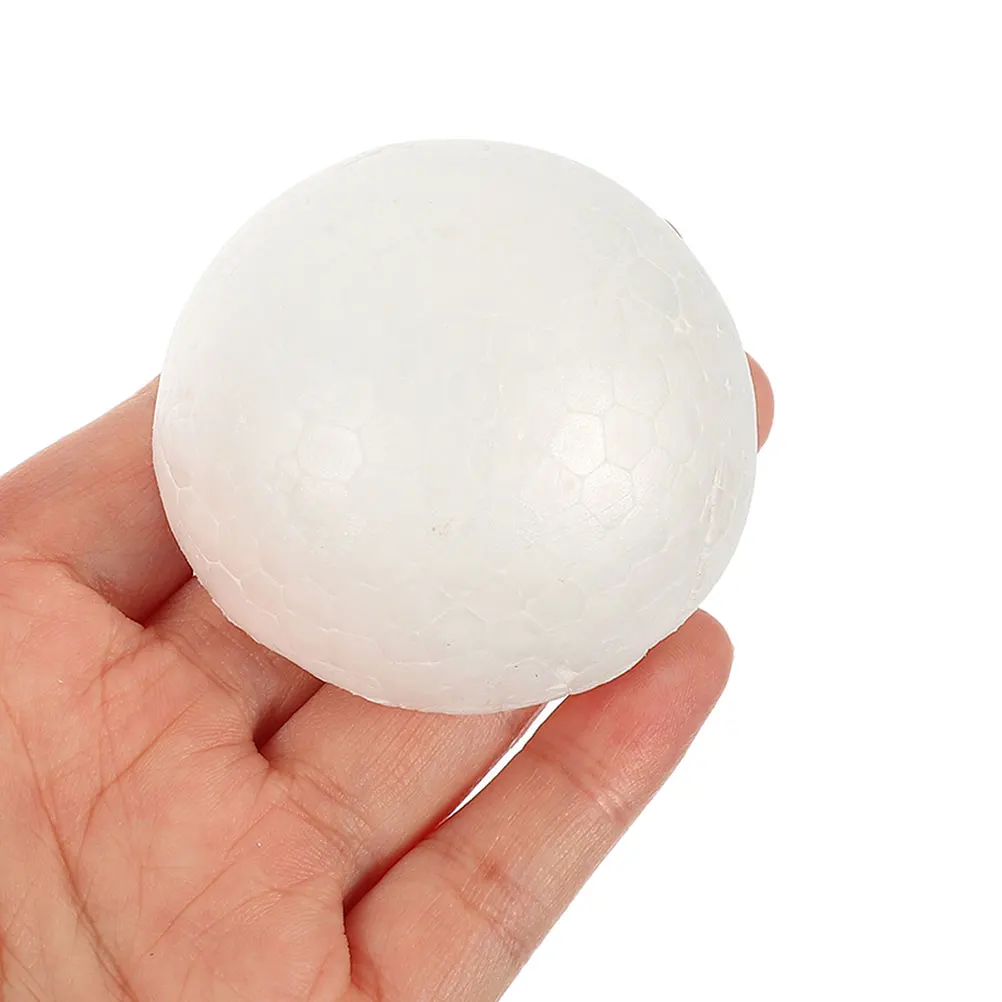 

100 шт. полусферических пенопластовых шаров белого цвета для поделок, свадебных композиций, флористических центральных элементов, праздничного декора и рукоделия