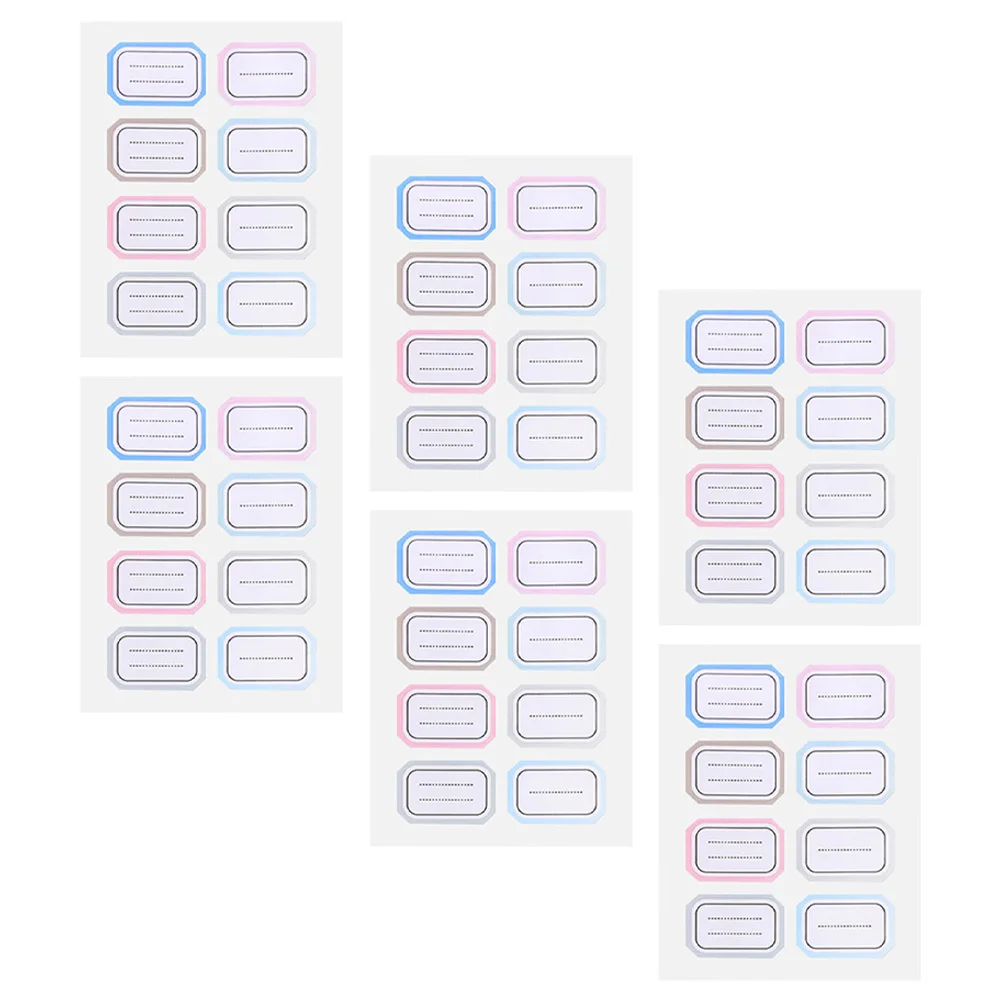 

36 Sheets Label Stickers Handwritten Design Self-Adhesive Convenient Name Tags for Sorting Household Sundries Organizing Storage