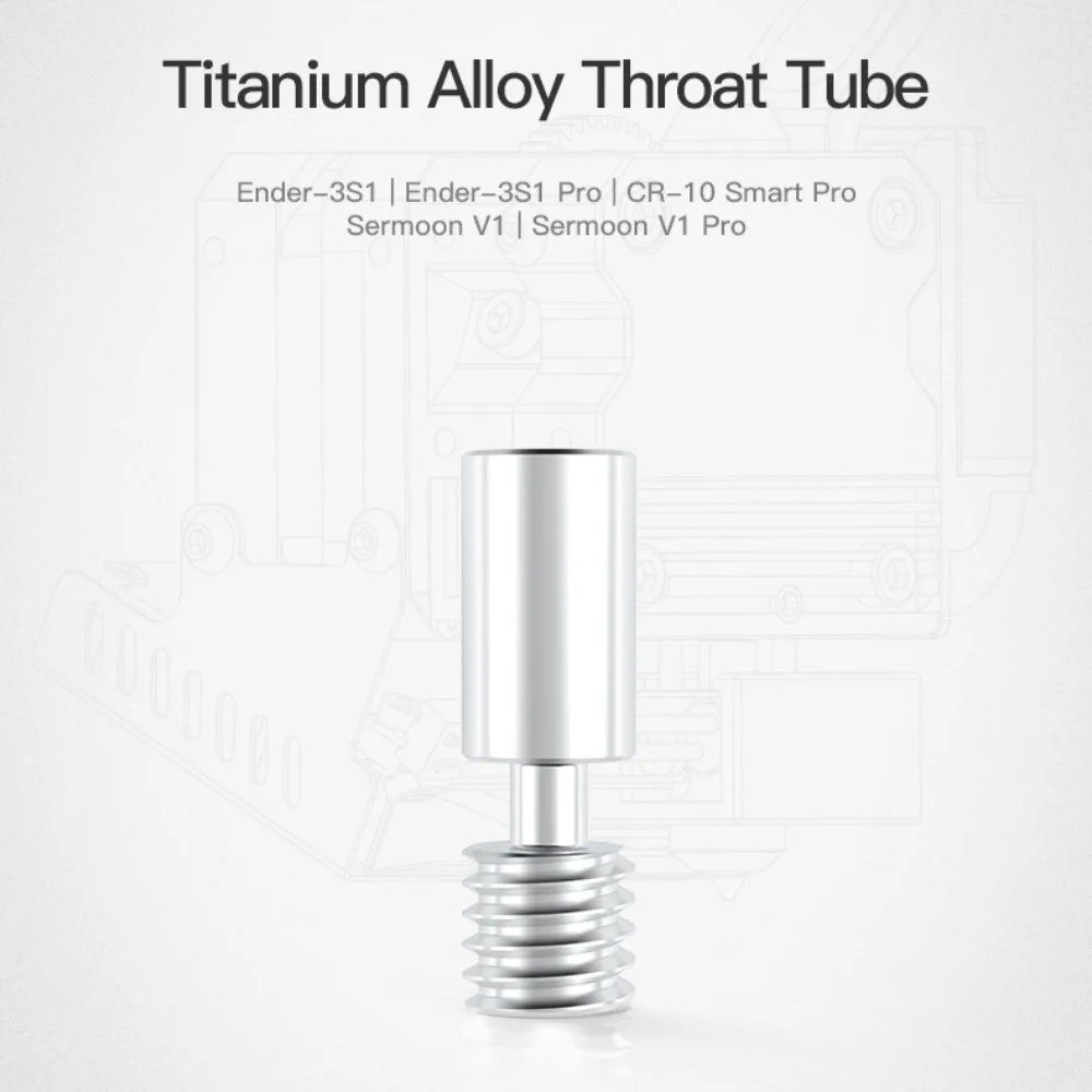 Creality Official Titanium Alloy Throat Tube 400℃ High Thermal Strength Ender-3S1 Plus/Ender-3S1/Ender-3S1 Pro 3D Printer Parts