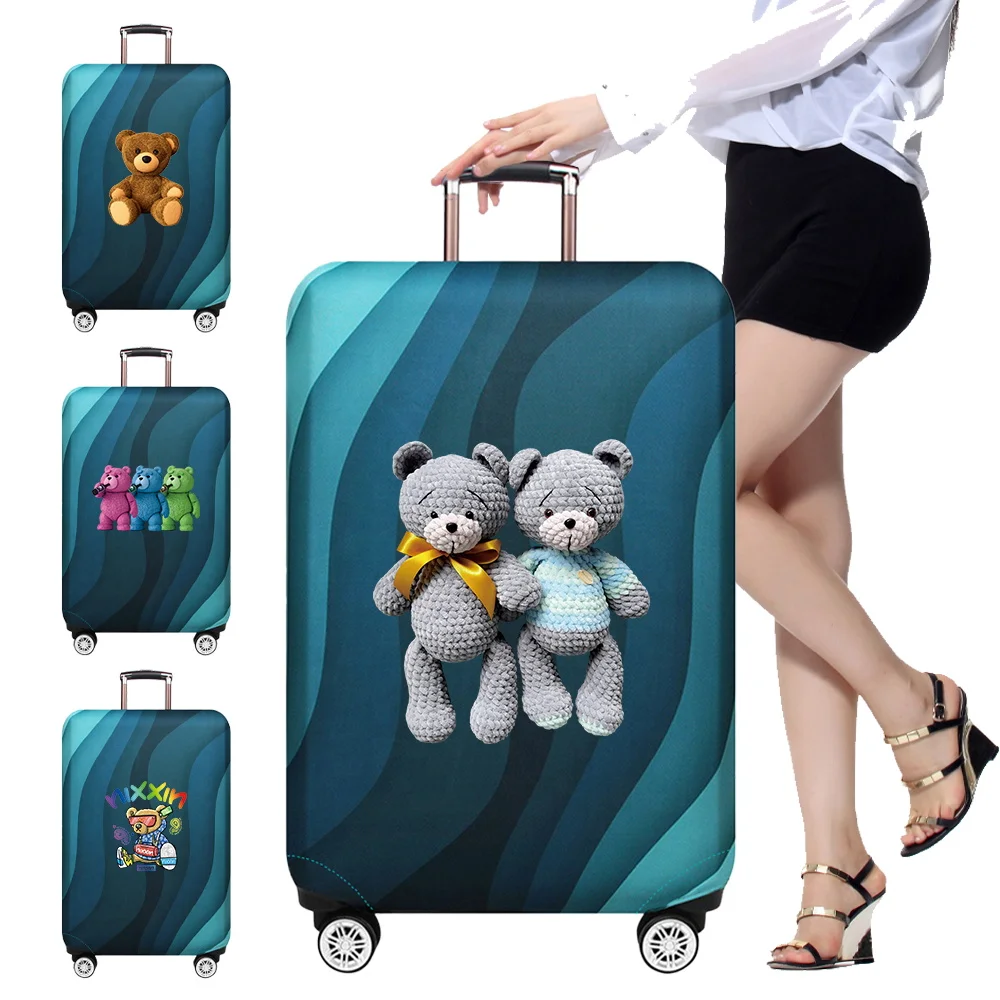 

2025 New Luggage Cover Thick Elastic Trolley Box Dust Cover Travel Accessories Bear Series 18-32inch Luggage Suitable