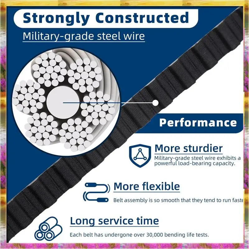 Easy Use 41A3589-3 41A3589‑12 Drive Belt For 7 Ft High Garage Door, 233 Inches Belt Assembly For Garage Door Opener