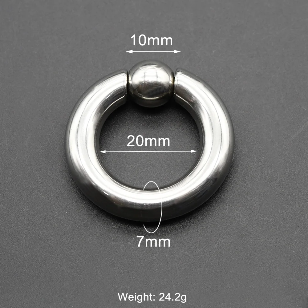 Captive Spring Bead Ring for Septum Piercing