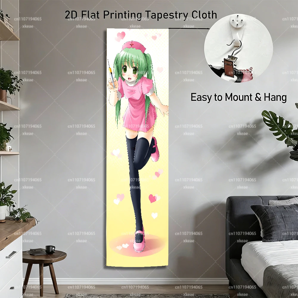 Green Twin Tails Nurse Anime G - Wall Scroll Tapestry recension och pris