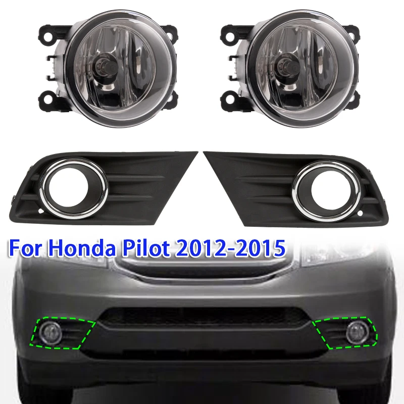 

1Pair Car Front Bumper LED Fog Light Daytime Running Lamp for Honda Pilot 2012-2015
