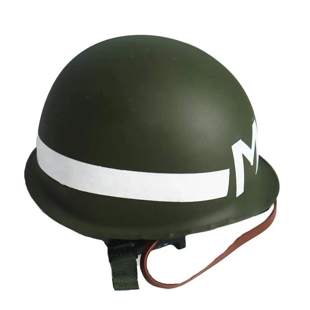 WWII WW2 M1 Helmet Soldier Iron Man MP Spray Paint Helmet Double-layer Combination Equipment Kit