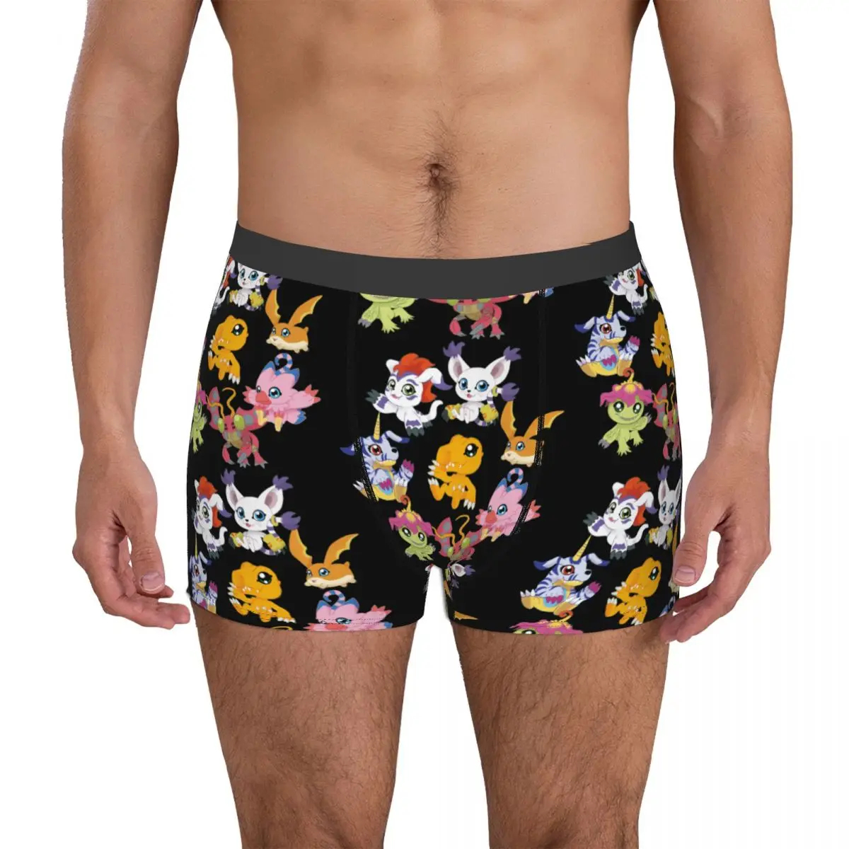 Underclothes Digimon Adventure 5 Exotic Men's Boxer Briefs Creative Humor Graphic Spring Wearable