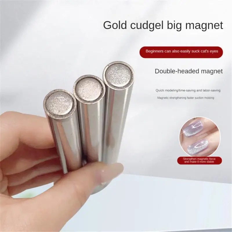 Multifunction Cat Eye Magnet Nail Art Magnetic Wand Multifunctional Magnet Double Ended Design Gold Hoop Magnet Strong Cat Eye