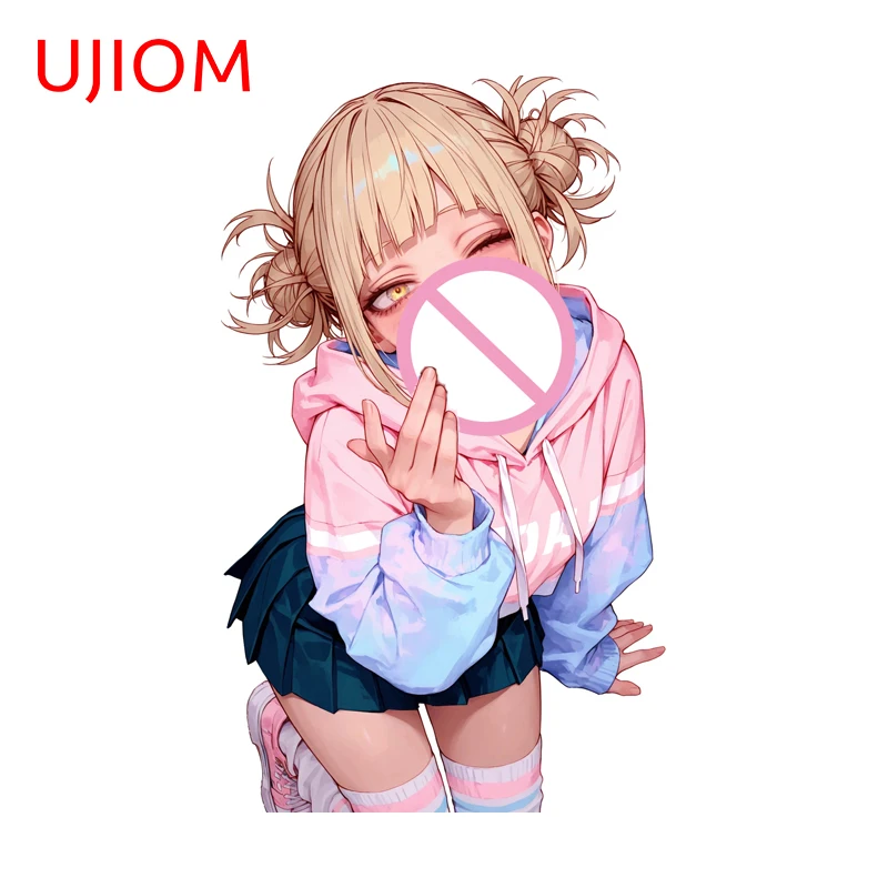 UJIOM Himiko Toga Wall Stickers Gradient Hoodie Creative Wink Hand Gesture Decal Scratch Proof Material Sofa Wall Bathroom