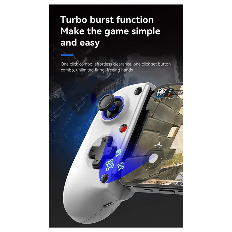 

Stylish-New D11S Extendable Gaming Controller Hall Trigger BT 5.2 With Cooling Fan/Programmable Back Buttons