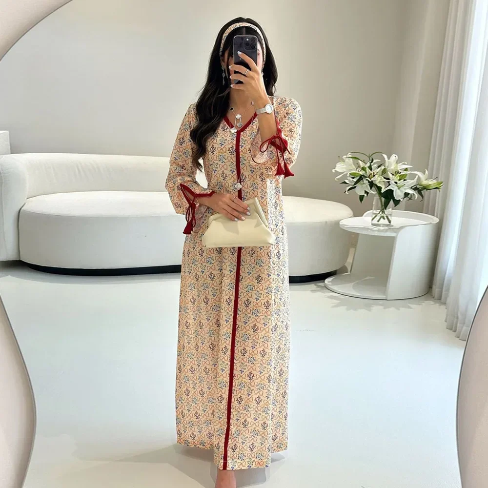 Dubai Luxury Turkey Dresses Islamic Clothing Robe Abaya with Hijab Set Muslim Fashion Abayas for Women Kaftan Femme Musulman