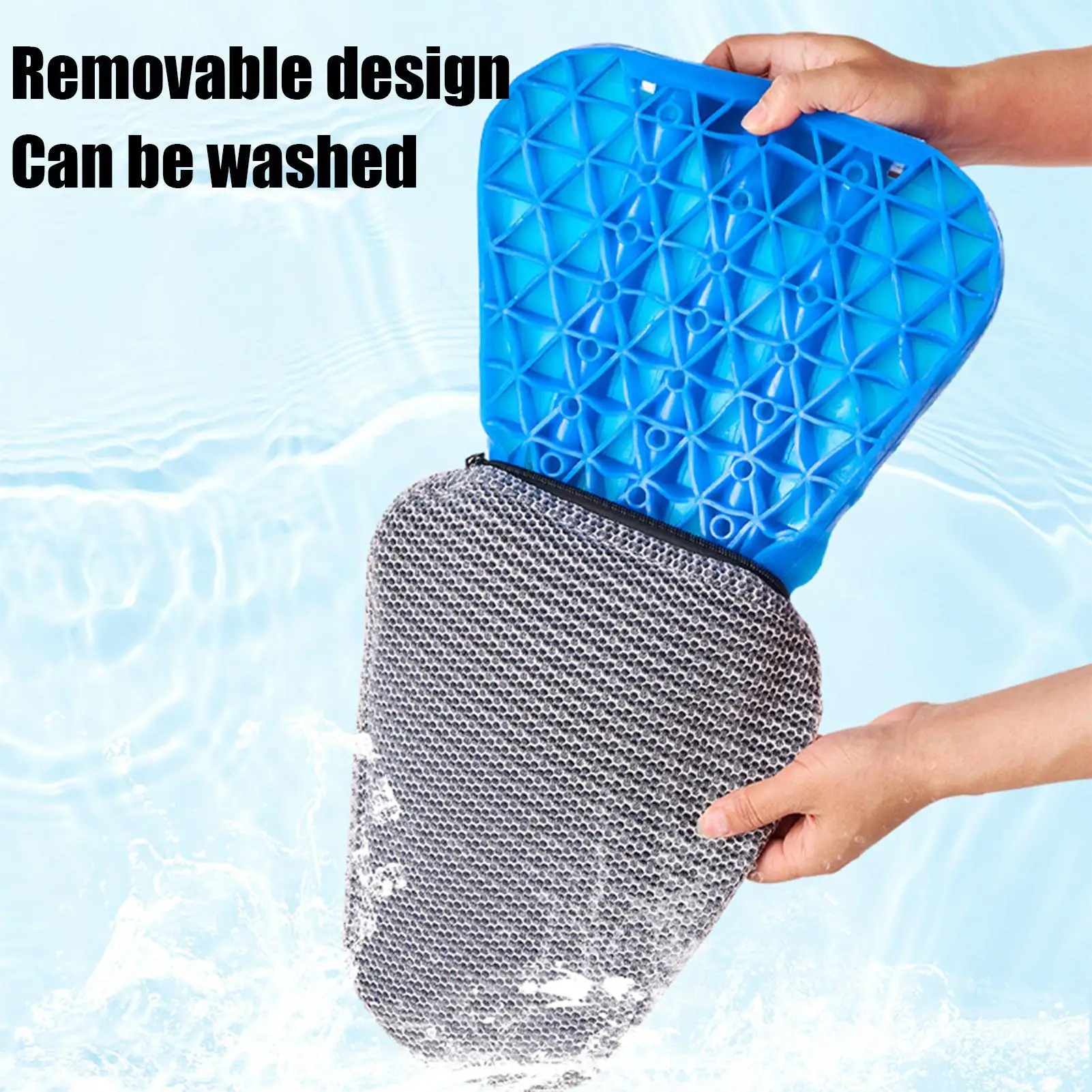 

Motorcycle Gel Seat Pad Honeycomb Breathable UV Protection Cushion Motorcycle Honeycomb Gel Seat Pad For Kids Adults Men Women