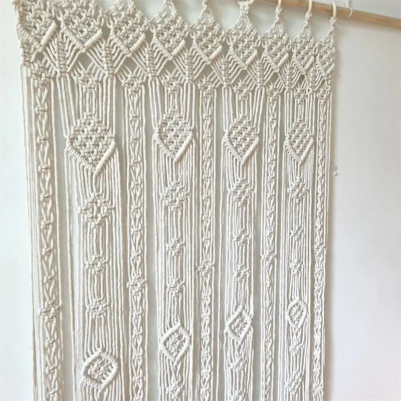 

Hand Woven Macrema Tapestry Door Curtain Window Curtain Tapestry Bedsize Wall Hanging Bohemian Decoration Wedding Backdrop