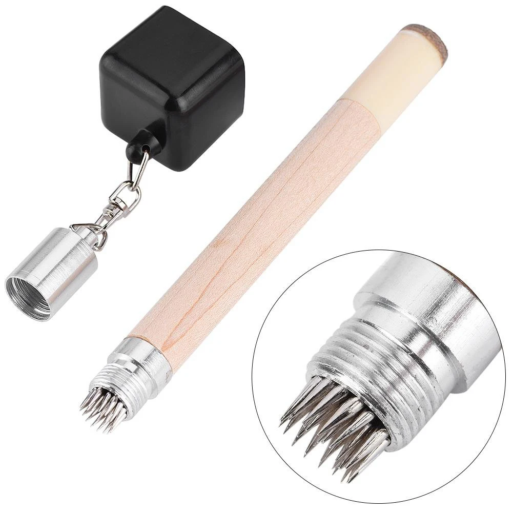 

2 Pack Pocket Pool Chalk Holder with Cue Tip Pricker Tool Compact Design for Easy Carry and Cue Tip Conditioning