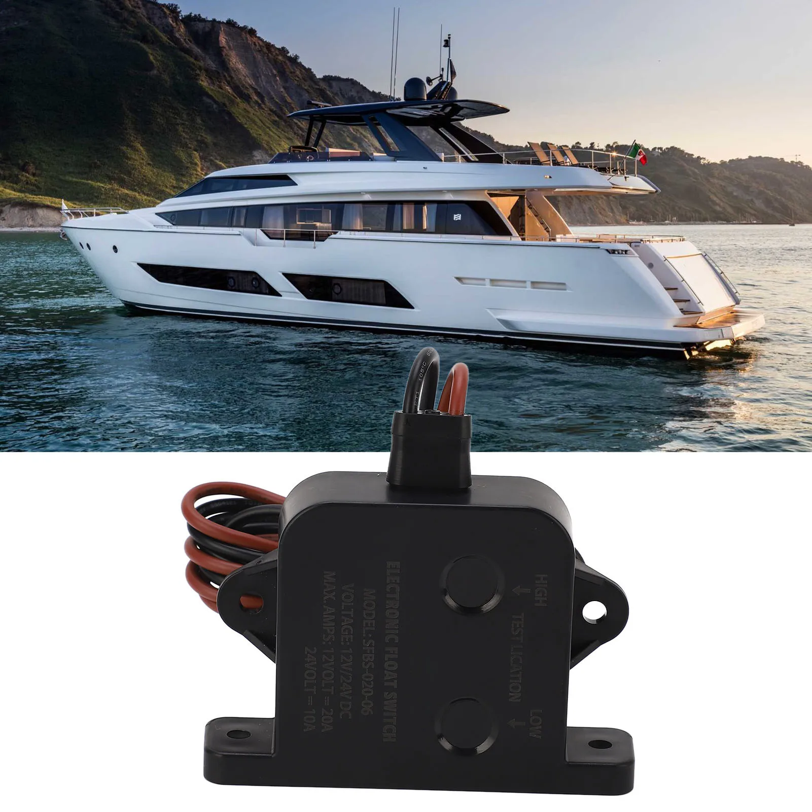 Marine Bilge Pump Sensor Automatic Alarm Water Level Sensor Switch Ship Yacht Alarm Apparatus 24V Electric Field Sensor Switch