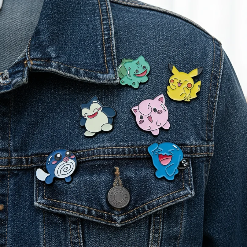 6 قطعة مجموعة دبابيس أنيمي n المينا Jigglypuff Poliwag لطيف الحيوان دبابيس الاطفال مجوهرات هدية تحصيل اللعب لصديق