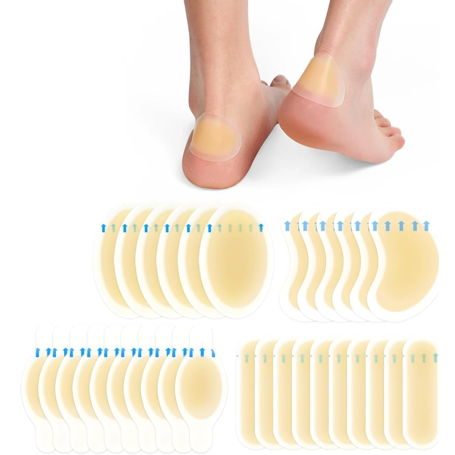 

Гидроколлоидные гелевые блистерные повязки, подушечки 10-32 карата, водонепроницаемые клейкие блистерные повязки, блистерные подушечки для пятки, стопы, пальцев, ног