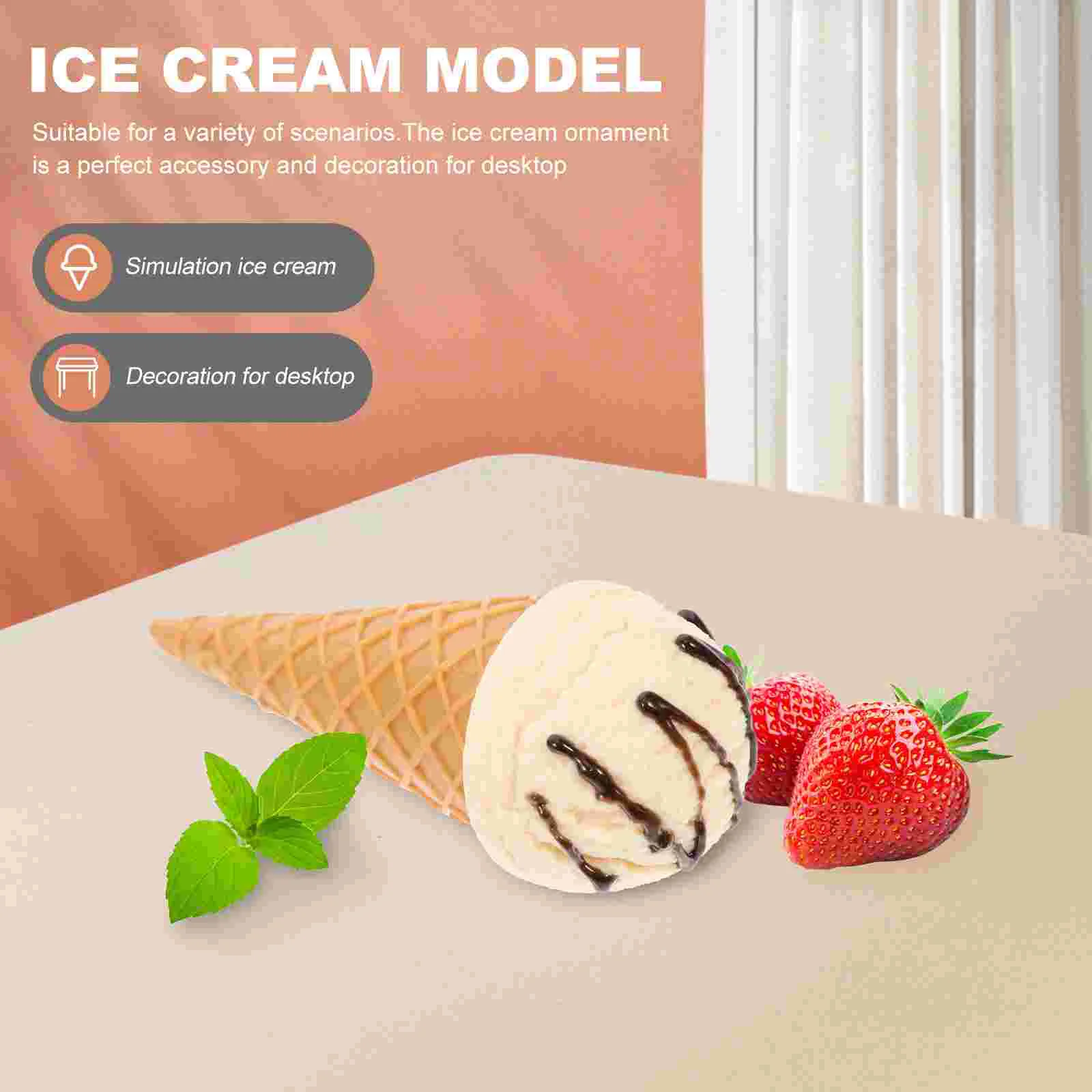 Simulation Ice Cream Ice-cream Photo Prop Toys Shop Display Model Figurine Artificial Cone Candy