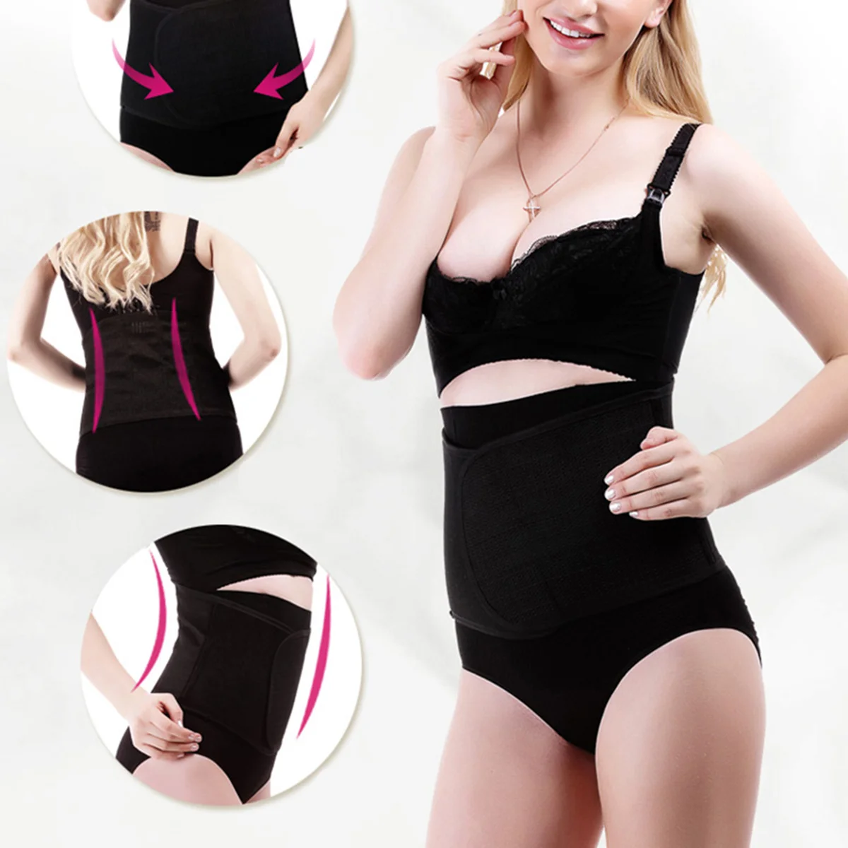 حزام البطن للنساء بعد الولادة حزام البطن الخصر المتقلب دعم حزام خفيف الوزن مدرب البطن الورك رافع الانتعاش #4
