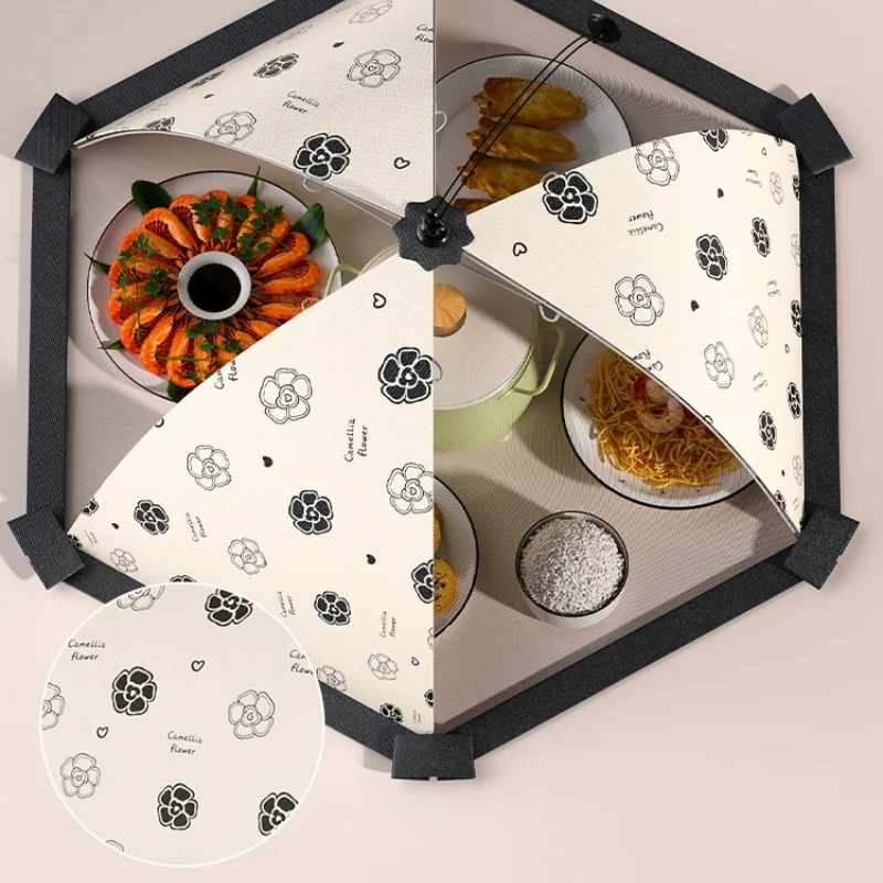 Food Cover Kitchen Accessories Collapsible Dustproof Cover Breathable Anti-mosquito Kitchen Essentials Dining Table Special Tool