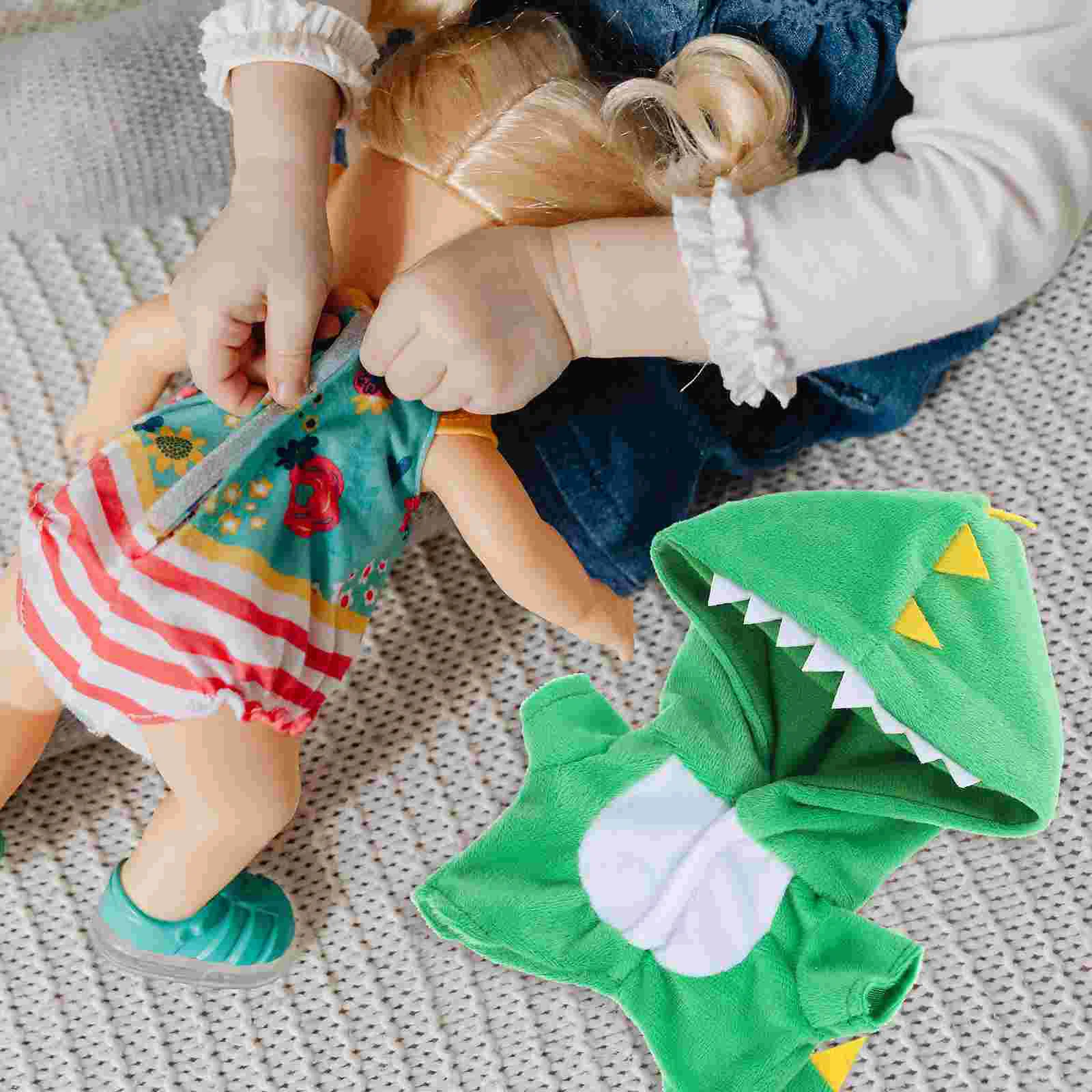 

Dinosaur Baby Dolls for Girls Compact Costume Clothes Lovely Accessory Short Plush Reusable Replace