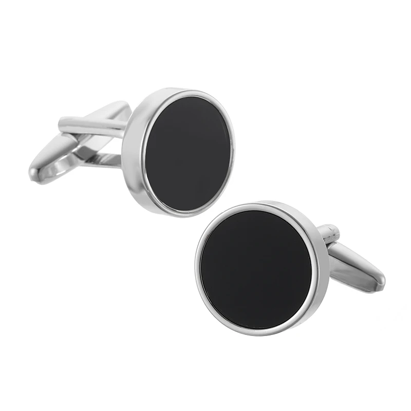 Men\'s French shirt cufflinks copper material with enamel craftsmanship minimalist design fashionable French cuffbutton