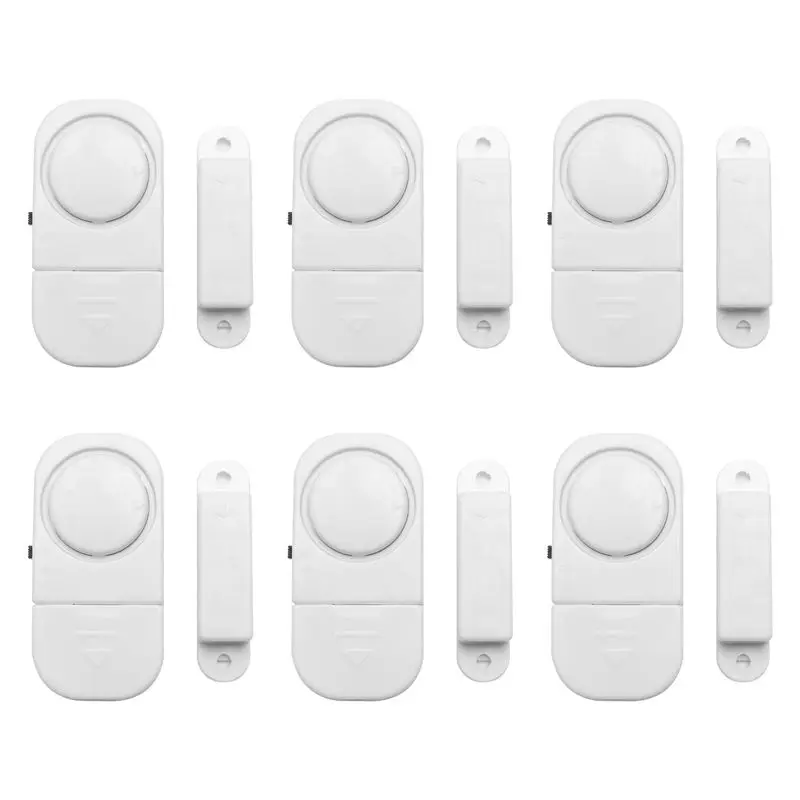 

FULL-6Sets/Pack Wireless Anti Theft Apartment Burglar Alert Door Alarm Door Window Alarm Window For Home Security DIY Magnetic S