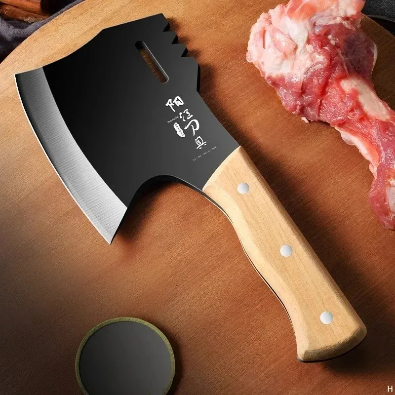 1/2pc-high carbon steel chef special slicing knife, kitchen sharp iron knife, kitchen knife household chopping bone knife