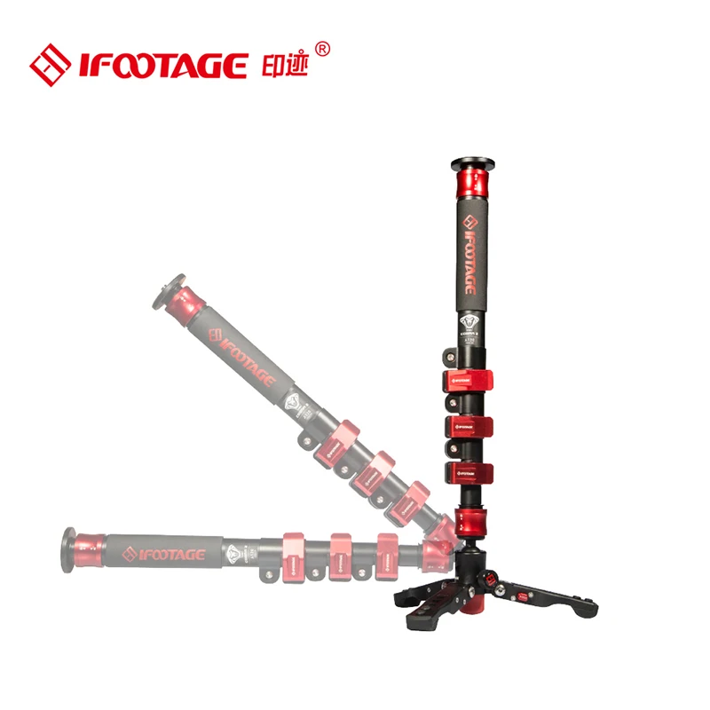 Wholesale iFootage COBRA2 C180 lightweight 180CM adjustable portable carbon fiber DSLR camera video monopod with stand