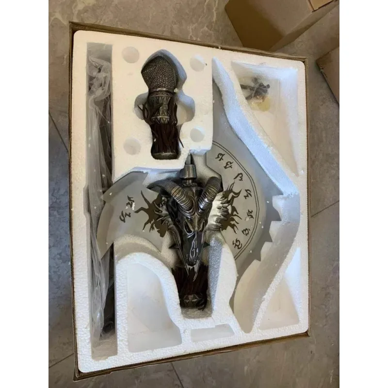 1/1 110 سنتيمتر WOW The Shadowmourne الفأس سبيكة معدنية الفأس Lich King Arthas FROSTMOURNE'S Brother سلاح تأثيري أنيمي عرض مسرحي الدعائم