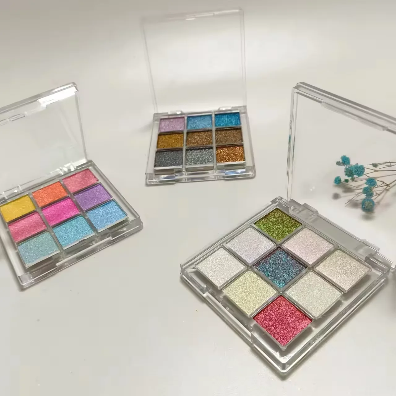 2026 High-end super multi-chrome 9 color eyeshadow palette Perfect Color Shifting High Pigment duochrome multichrome