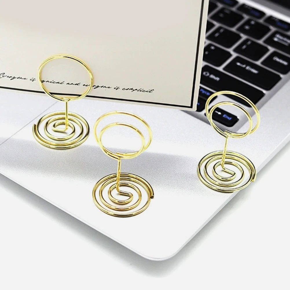 

10pcs Metal Table Number Holder Silver Picture Clip Card Memo Name Seat Holders for Events Restaurants Cafes Conferences