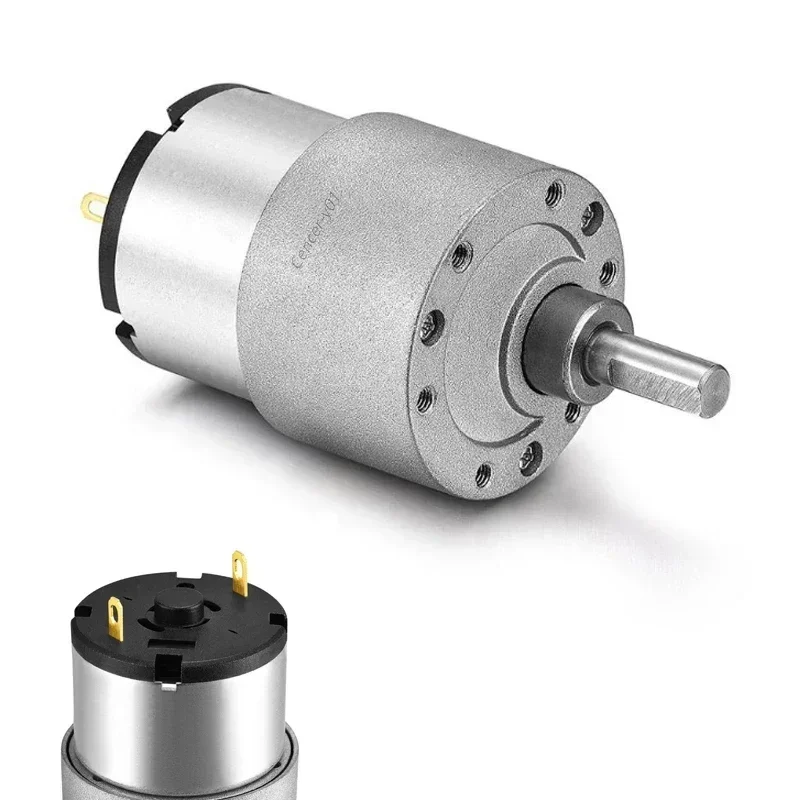 JGB37-520 DC 6V/12V/24V silnik przekładniowy o wysokim momencie obrotowym w całości z metalu skrzynia biegów silnik elektryczny 7/12/22/35/45/66/107/200/320/600/960RPM