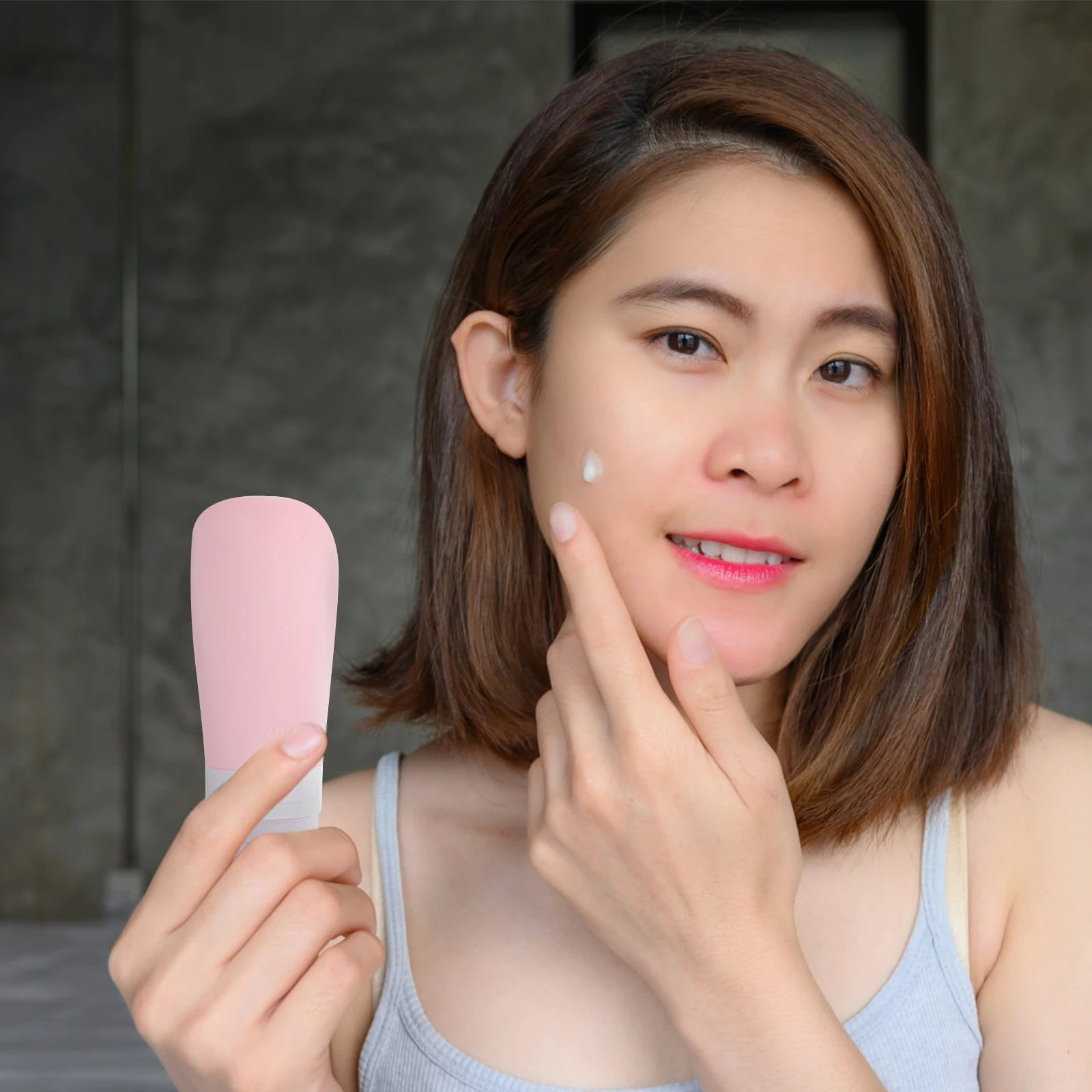

1 set 90ml Silicone Travel Bottles Set Reusable Empty Holders Portable Storage For Daily Toiletry Skincare