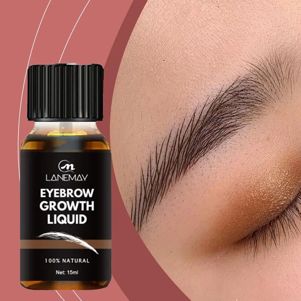 Eyebrow Enhancing Serum 15ml Eyebrow Growth Serum สําหรับหนาคิ้ว Thicken น้ํามันหอมระเหยสําหรับ Fuller และคิ้วหนา P1T4