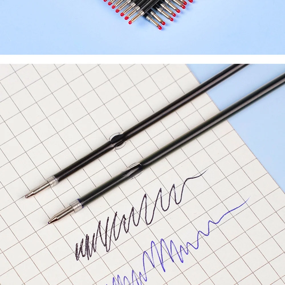 0.7mm Pen Refills Retractable Ballpoint Stationery Accessories Smooth Ink Flow Student Writing Office Supplies Durable