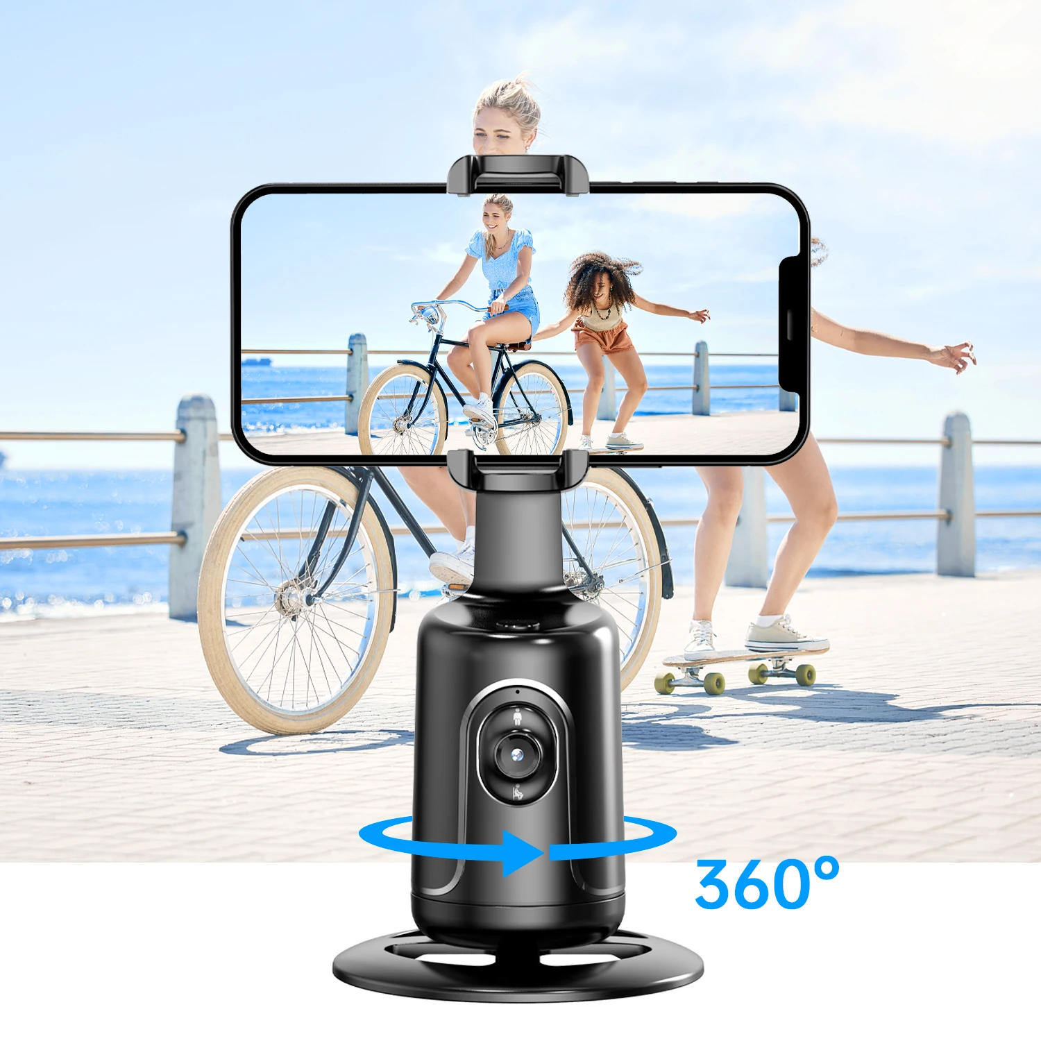 P01 Auto Face Tracking Gimbal AI Camera Desktop Smart 360 Rotation Phone Holder Stabilizer Stand Monopod For Smartphone Live