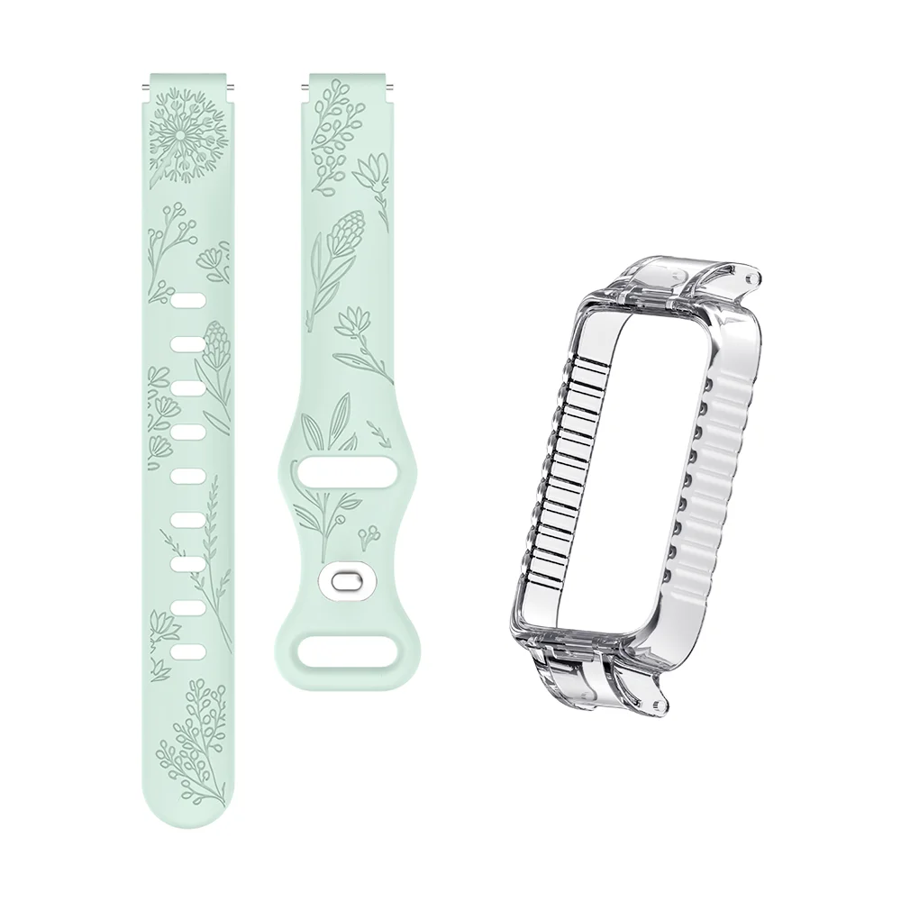 

Strap + TPU Case For Honor Band 10 9 Dandelion Pattern Silicone Strap Watch Accessories Lightweight Sport Band Watch Man Woman