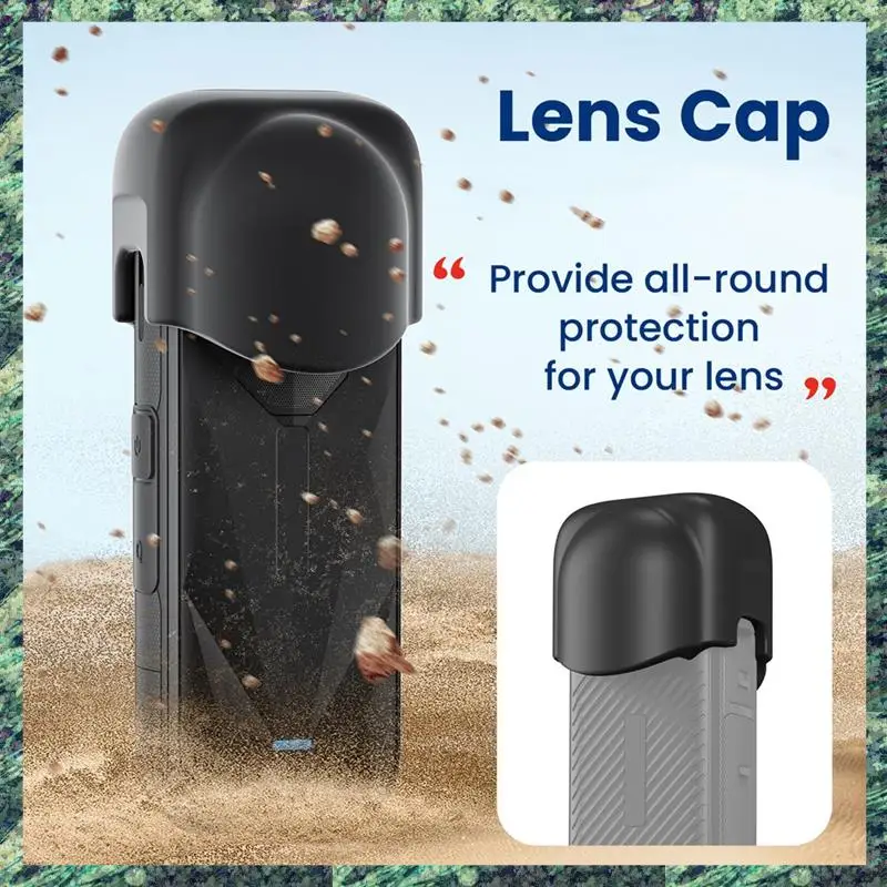 Крышка объектива SCLS для Insta360 X4, защитная крышка, аксессуары для камеры Insta360 X4, защита от пыли и царапин, силиконовый защитный объектив