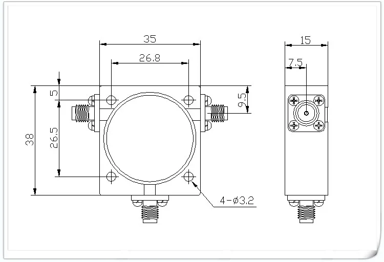 TH3538 series UHF coaxial circulator frequency 400-1850MHz optional