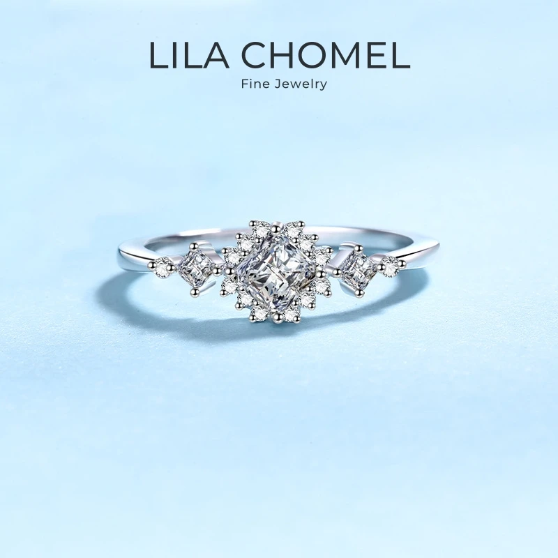 

Жена ко Дню святого Валентина, белое золото 18 карат, подарок на день рождения для девочек, 0,4 карата, муассанит, бриллиант, женское обручальное кольцо PT950, обручальные кольца для влюбленных