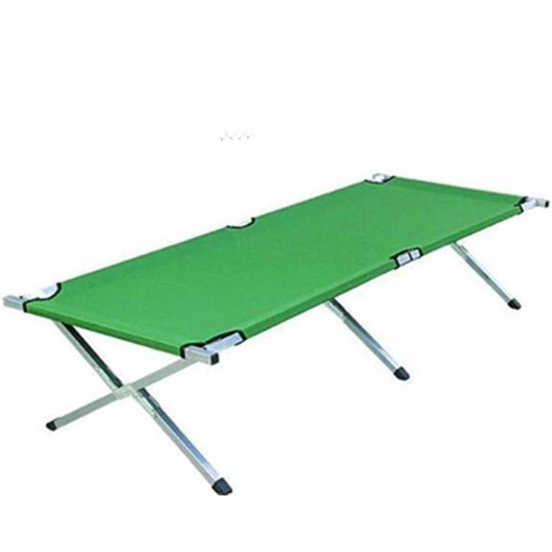 

Outdoor folding bed, accompanying single lunch break, aluminum alloy ultra-light emergency disaster relief camping camp bed is